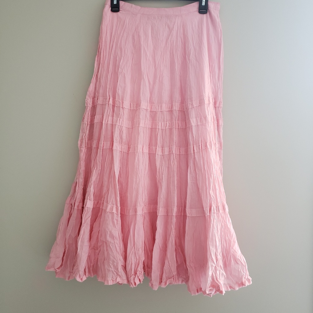 Ralph Lauren Women Pink 100% Cotton  Maxi skirt